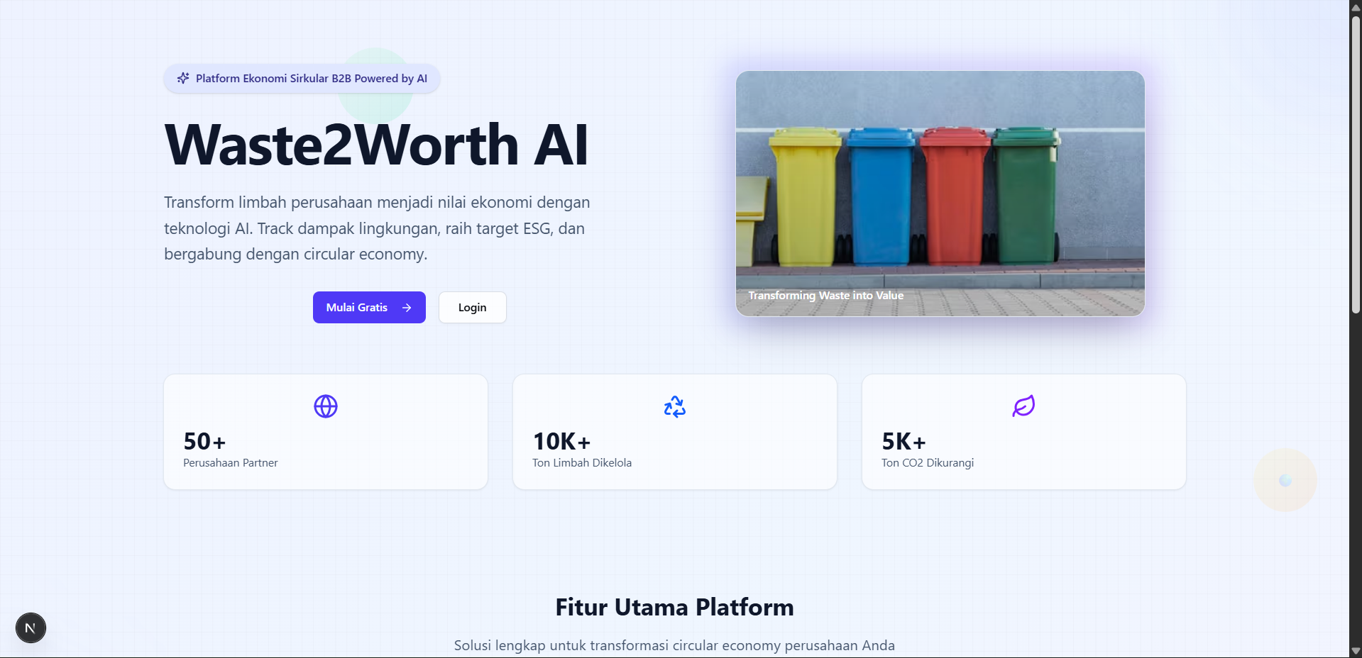 Circular Economy AI System Website